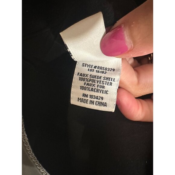 MARRAKECH Black Faux Fur Jacket Coat Size Small NEW New without tags - Picture 7 of 7